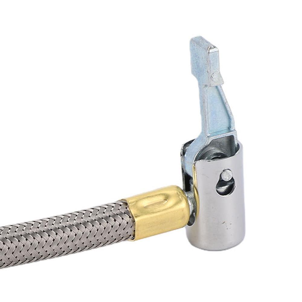 Stainless Steel Inflator Hose Extension Tube M6 x 1 Thread Air Chuck Car/Motorcycle