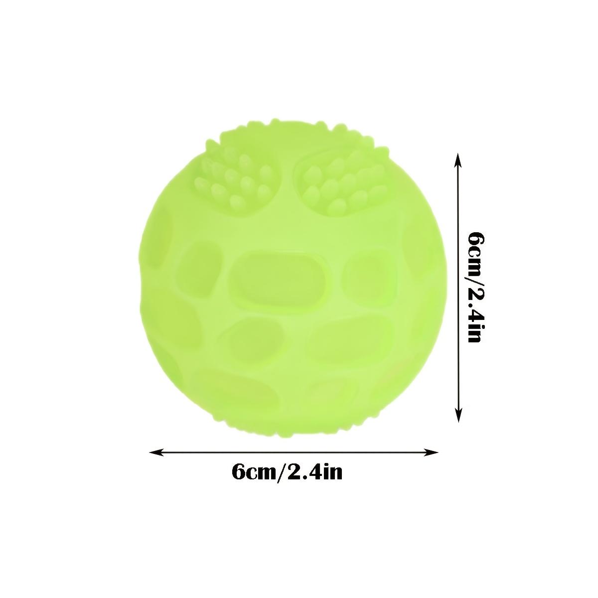 TPR Luminous Dog Toy Ball Glow In The Dark Elastic Interactive Training Pet Toy For Teeth Cleaning 1PC