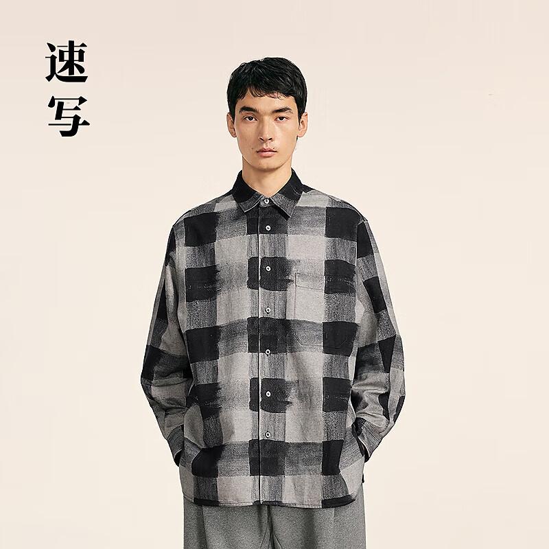 

CROQUIS Men s 2025 Spring Loose Fit Long Sleeve Shirt S