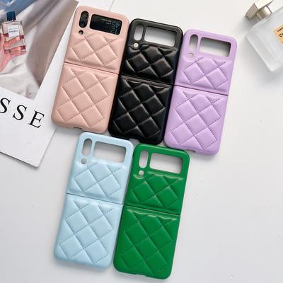 Für Samsung Galaxy Z Flip 4 3 Hülle Elegante Diamantförmige Hautfreundliche Matte Weiche Silikon Faltbare Stoßfeste Abdeckung Zubehör