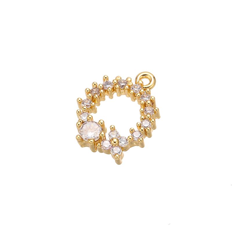 3Pcs/lot,11x13.5mm Crystal Moon Charms Necklace Pendant for Women Handmade Bracelet Jewelry Accessories Making Findings:VD645