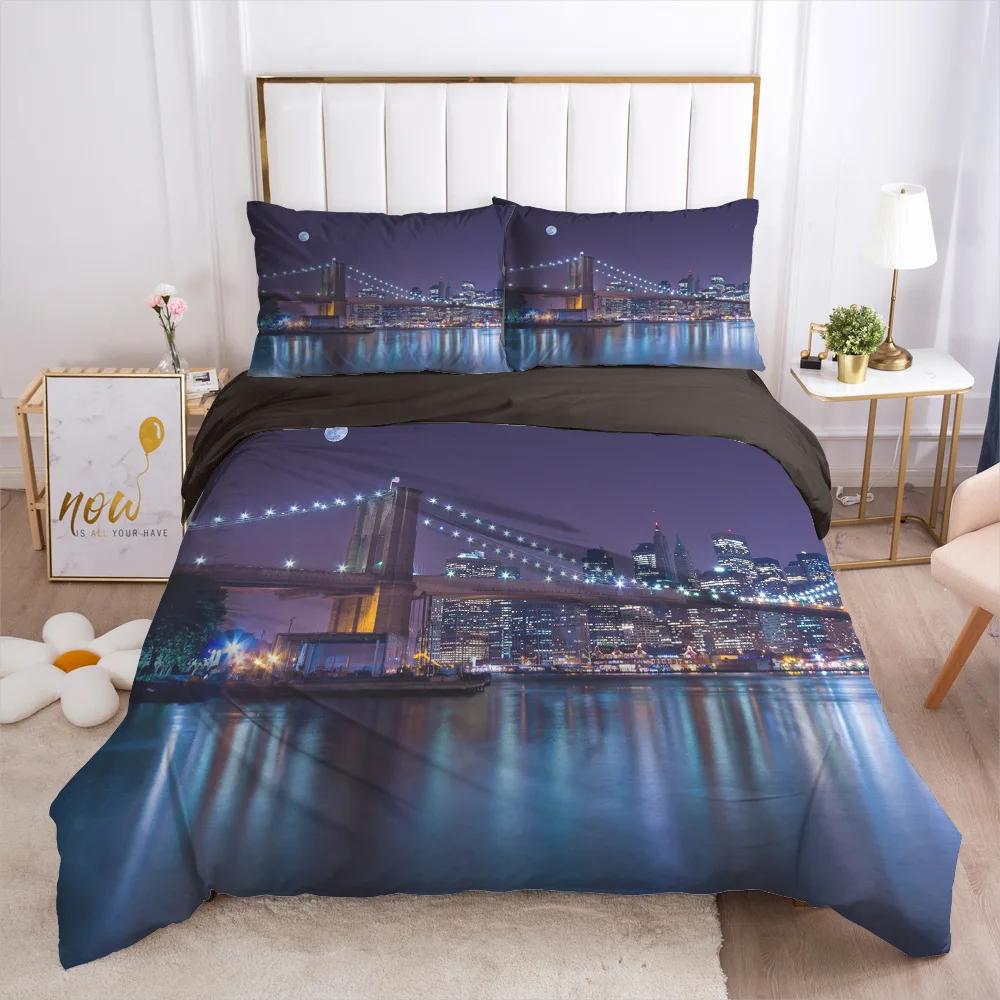 Natural Scenery Art Duvet Cover Set King/Queen Size Desert Landscape Soft Bedding Set for Teens Adults Polyester Quilt Cover