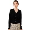 Autumn/Winter Cashmere Knit V-Neck Cardigan – Women's Long Sleeve, Loose Fit, Single-Breasted Top