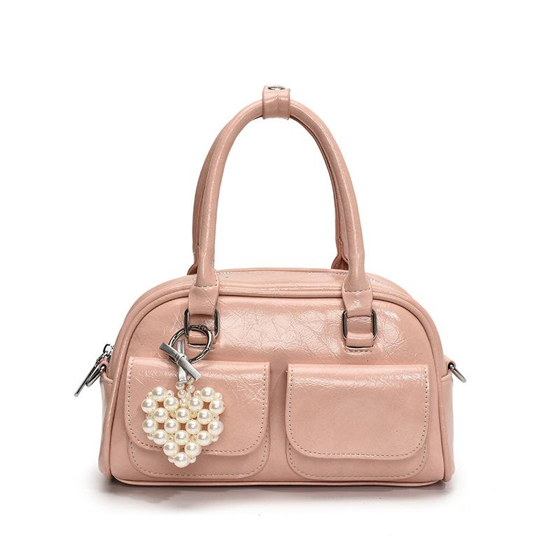 Wholesale Hot Sale Korean Simple Style High-end Texture Portable Boston Bag Casual Versatile Niche Foreign Style Messenger Bag