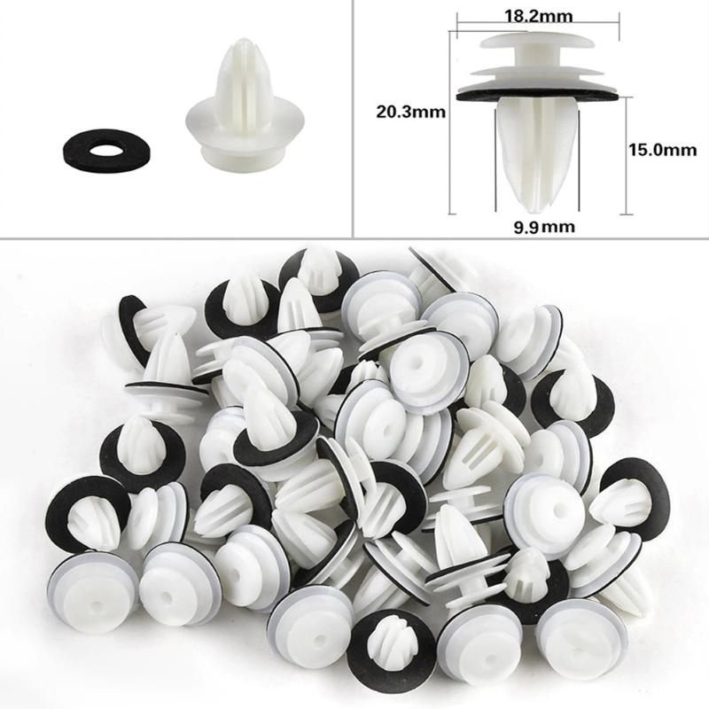 50Pcs Multi-Function Car Fastener Clips Universal Fit Automotive Bumper Mudguard Clips General Auto Accessories