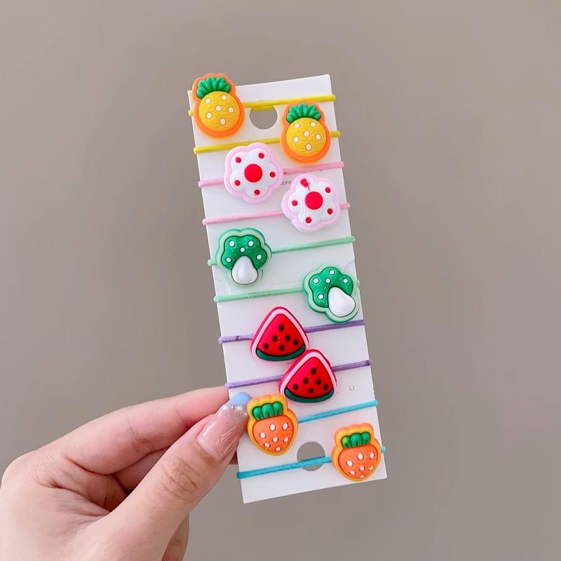 10-30PCS/Set, Cute Cartoon Animals, Hair Bands, Girls, Elastic Rubber Band, Headwear, Hair Accessories