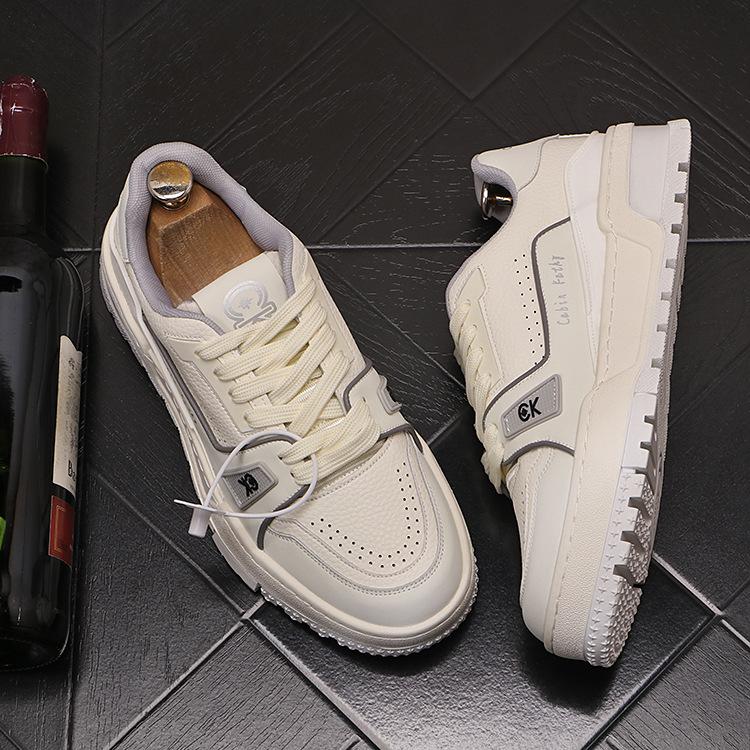 Board Shoes Breathable Personalized White Shoes Versatile Color Blocked Korean Version Trendy Sports and Leisure Shoes Youth Fashion Men's Shoes