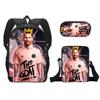 Modern Miami Messi Backpack Set With Breathable Polyester And Lightweight Design For School Use
