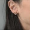 Lovely Round Zircon Ear Studs Women Girl Party Earrings Piercing Jewelry Charm