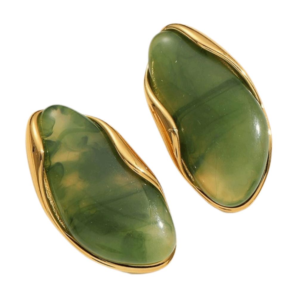 Stainless Steel Acrylic Teardrop Earrings Lightweight Chunky Hoop Earrings  Women's Accessories