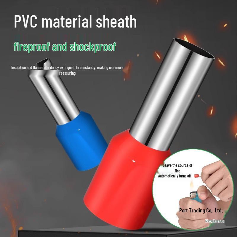Cold-Pressed Wire Terminal Set with Tube & Pin-Type Copper Connector Crimping Pliers