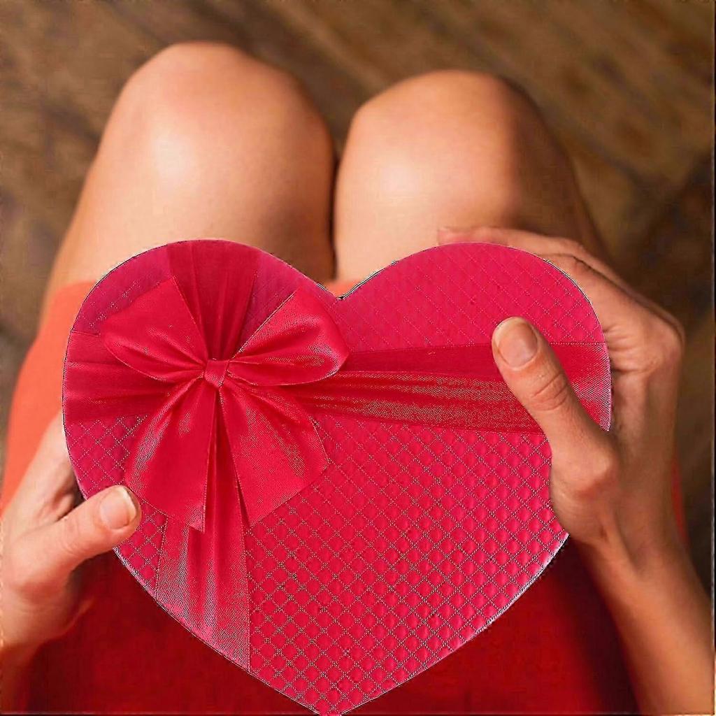 Heart Shaped Boxes with Bow Lids for Candy Storage