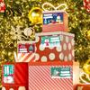 Wrapping Paper Accessories Christmas Sticker Labels for Holiday Gift Wrapping, Self-Adhesive Tags with Blank Season Stationery Writing Area