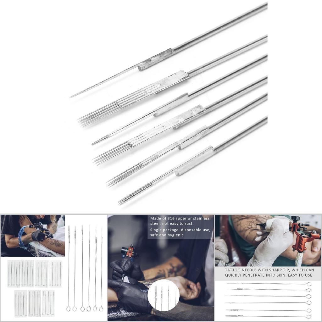 50pcs Disposable Tattoo Needles Tattoo Cartridge Needles for Tattoo Machine Tattoo Supplies 1#