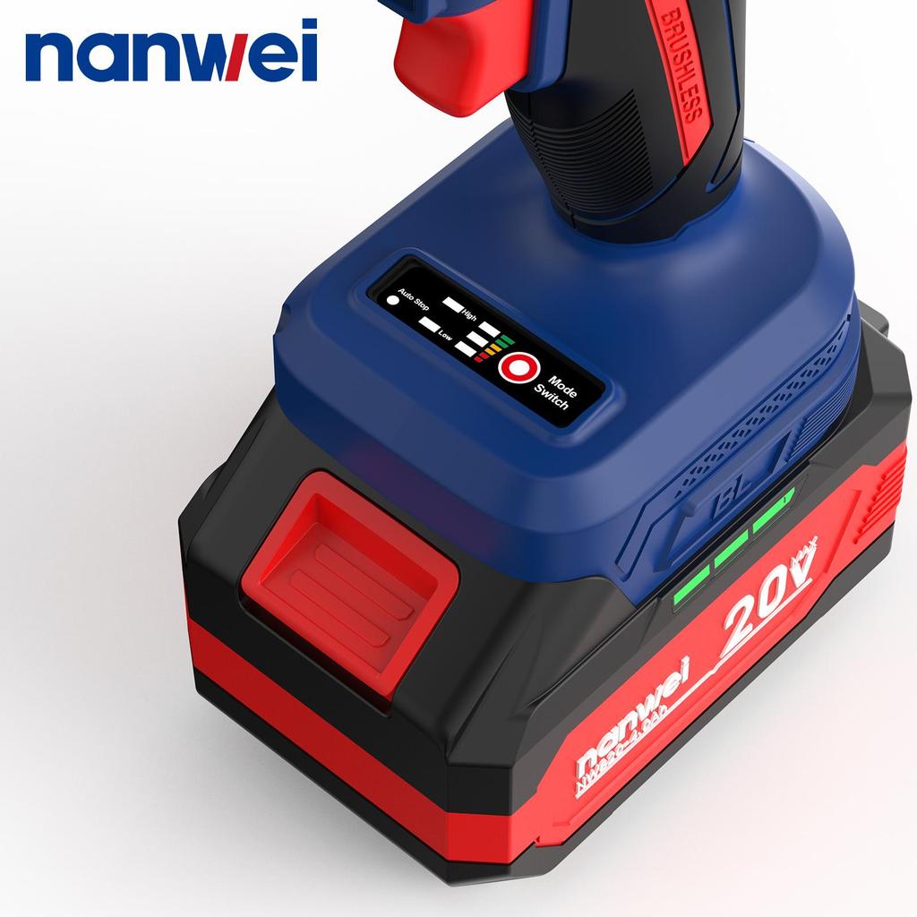 NANWEI 350 Nm Electric Impact Wrench Chuck Diameter 1/2, Maximum Speed 2450 rpm