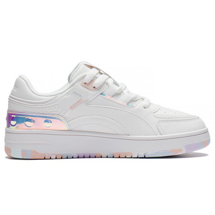 Li-Ning Lightweight Durable Low-Top Skate Shoes Women Sneakers Cloud-White AGCS248-1