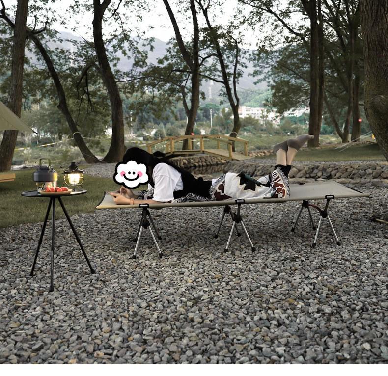 Ultra-Light Aluminum Folding Camp Bed for Camping, Office Naps, and Self-Driving Adventures