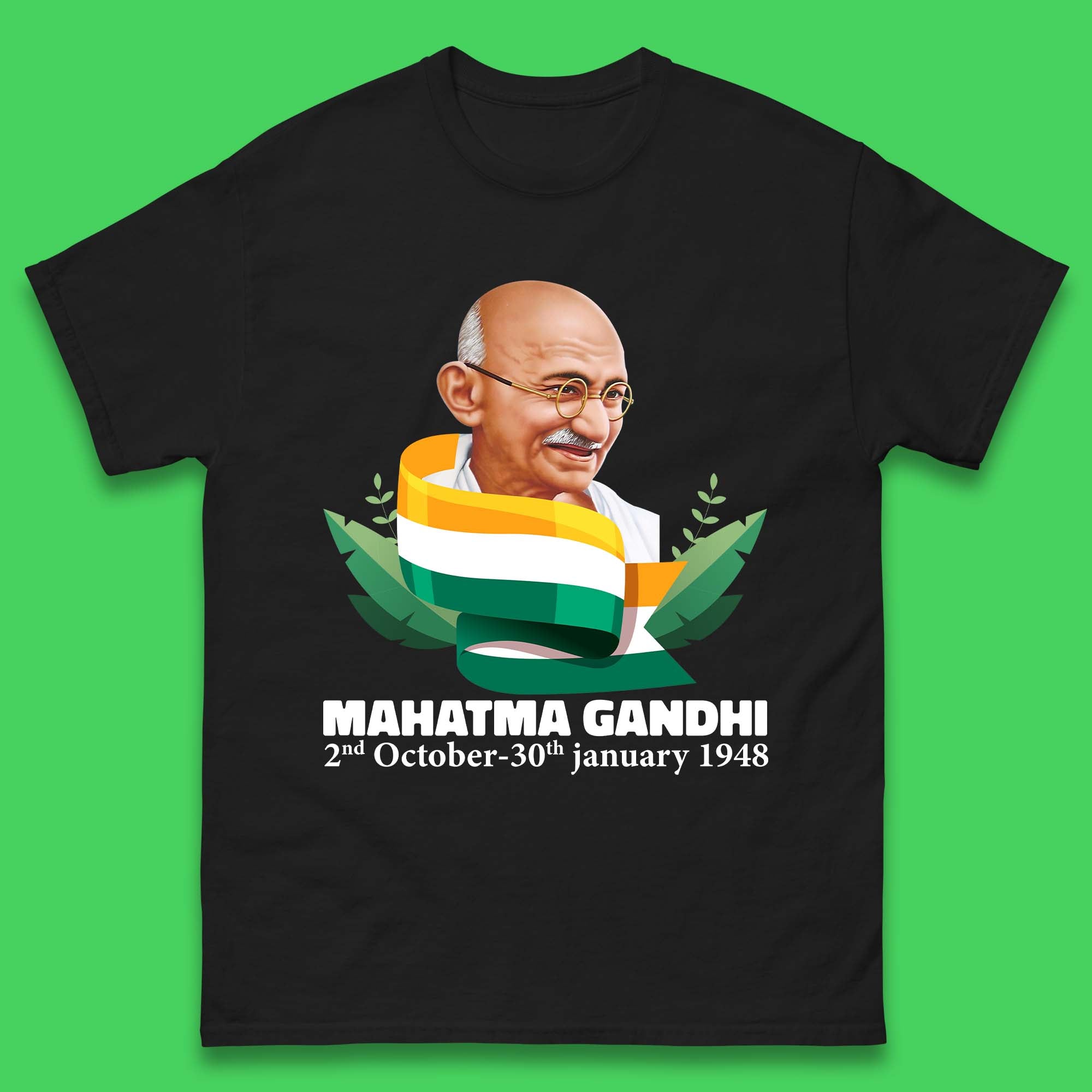 Mahatma Gandhi Mens T-Shirt Womens Tops Tees S