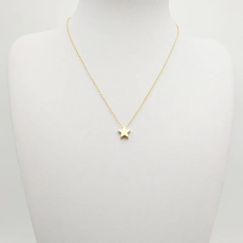 Nou Colier Choker Aurit/Argintiu Lanț Stea Inimă Colier Choker Bijuterii Collana Kolye Bijoux Collares Mujer Collier