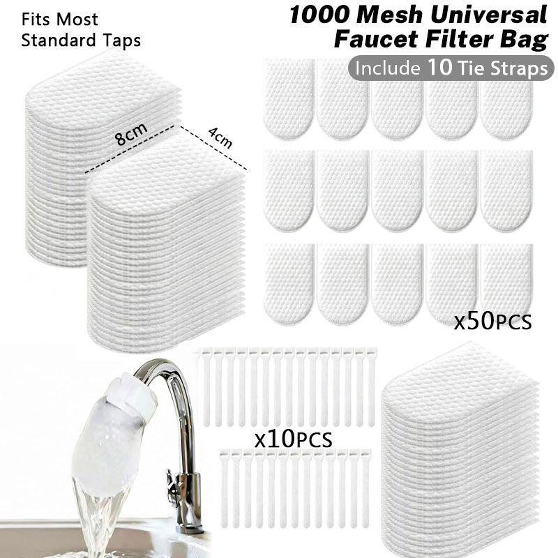 Portable Faucet Filter Cotton Water Purifier Thickened Splash-proof Disposable for Travel Hotel Stay Water Use