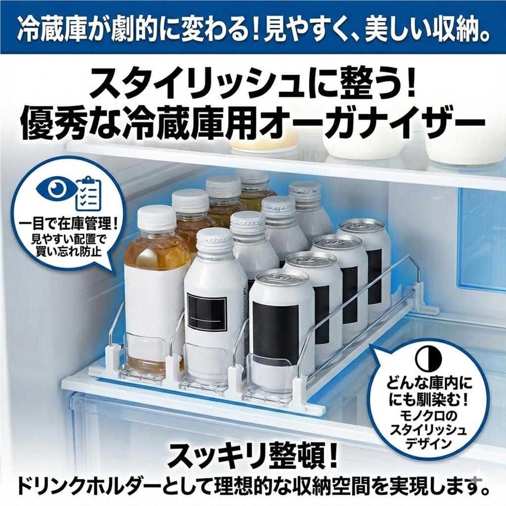 Hyack Refrigerator Can Storage Drink Holder Dispenser Organizer, Spring Type (4 Rows, White)