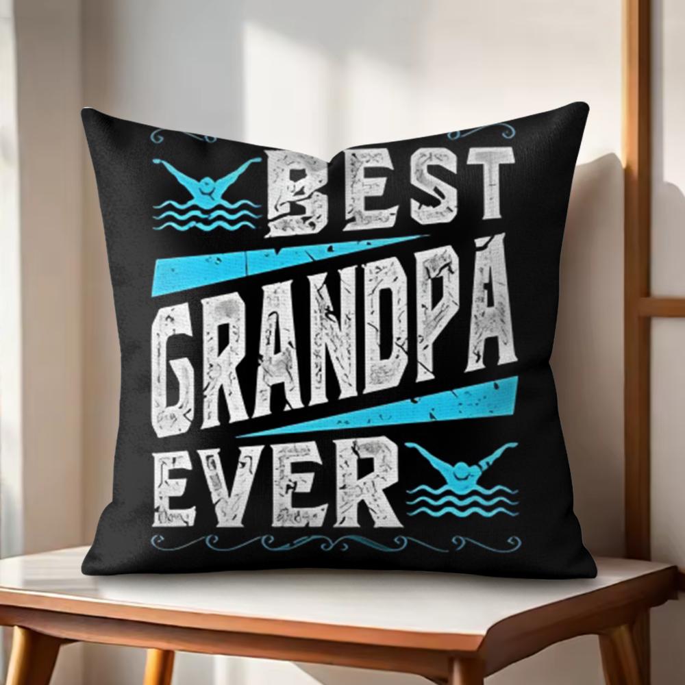 Best Grandparents Ever Cushion Cover Natural Linen Organic Fabric DoubleSided Printing Couch Pillow Covers Home Decor
