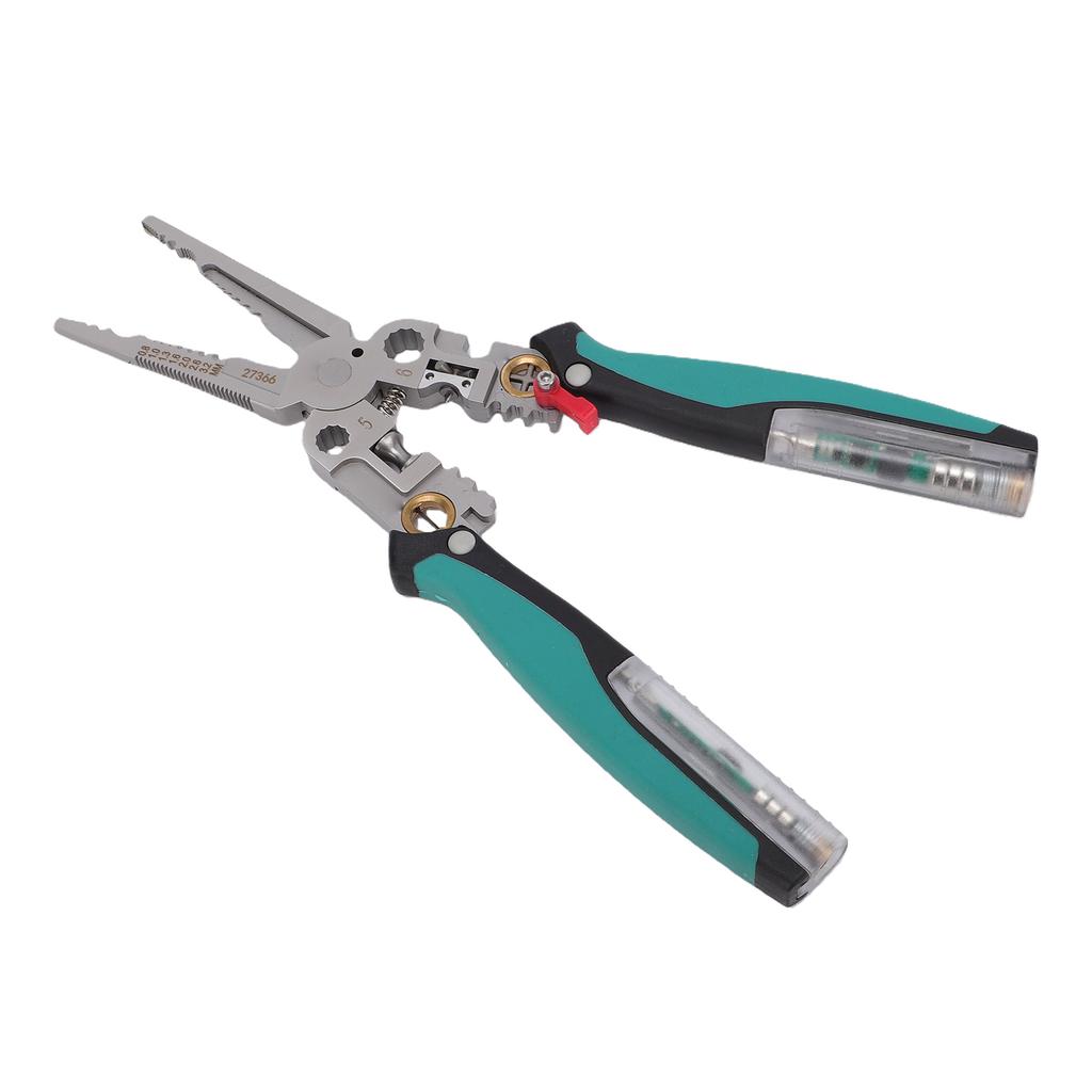 23 In 1 Wire Stripper with Detachable Electrical Tester   Winding Cable Cutting Crimping Stripping Tool Pointed Nose Pliers