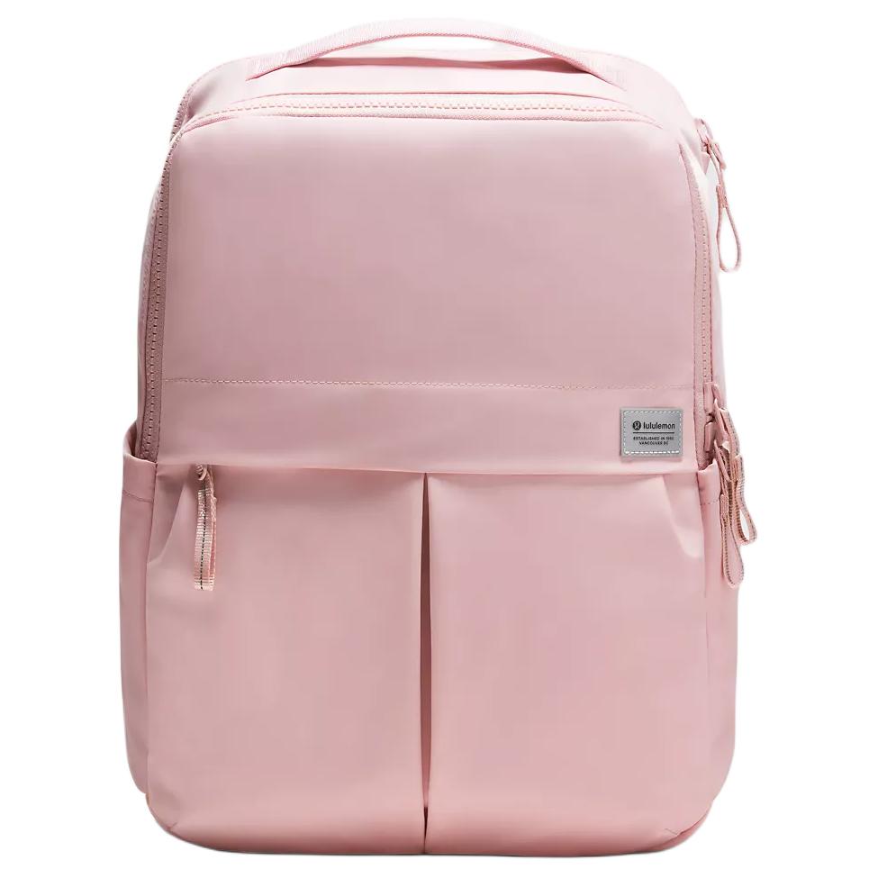 Lululemon Everyday 21L Side Pocket Design Adjustable Shoulder Straps Polyester Backpack Women backpack Pink-Mist LU9CTTS-69005 Pink Mist