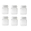 3/6/10Pcs Cosmetic Jars Travel Glass Containers Clear Buttercream Bottles With Lids & Inner Plug Mini Refillable Boxes