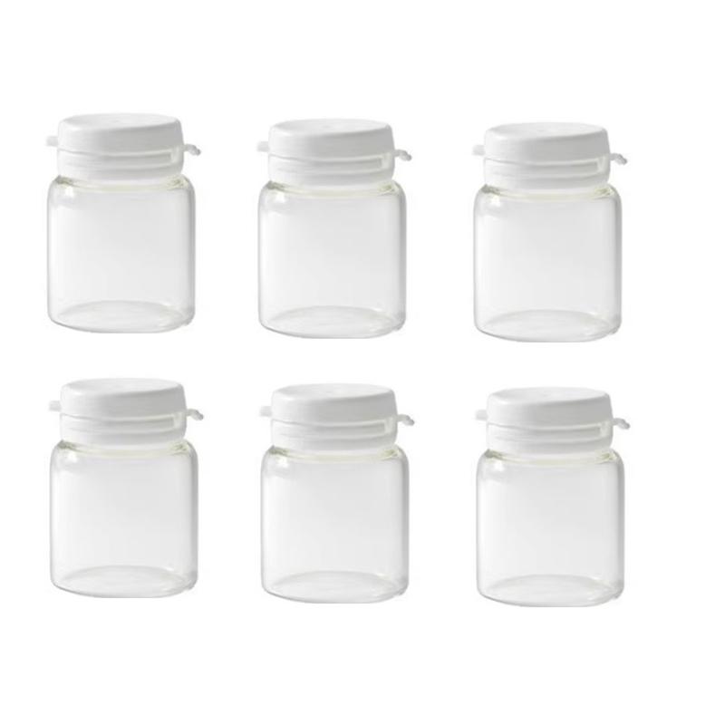 3/6/10Pcs Cosmetic Jars Travel Glass Containers Clear Buttercream Bottles With Lids & Inner Plug Mini Refillable Boxes