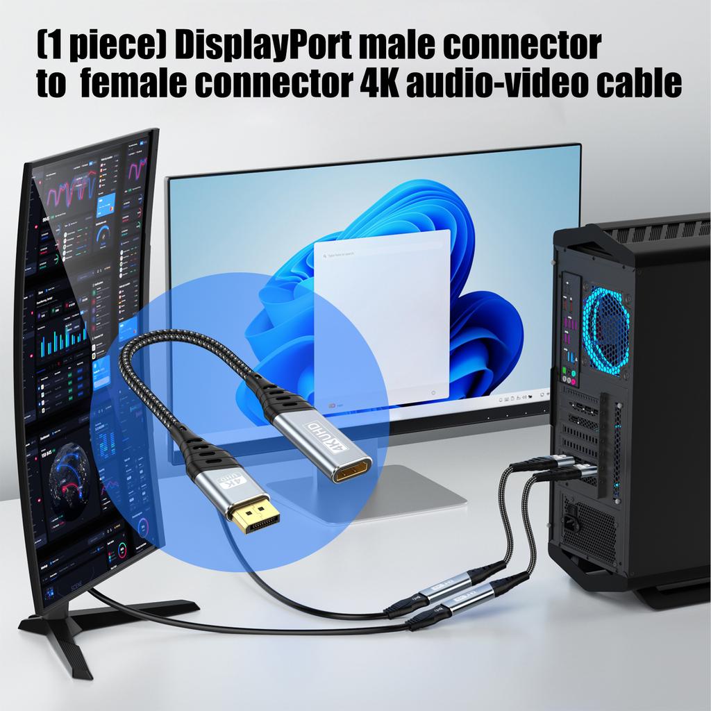 Aluminum To HDTV Adapter Cable For Clear 4K30Hz Video And Music Transmission On Multiple Devices Projector