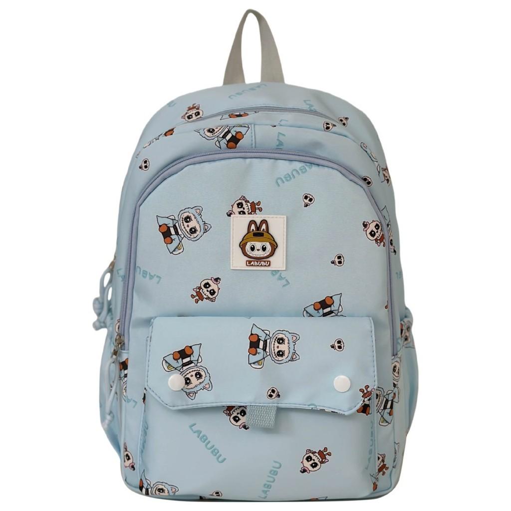 Labubu Childrens Cartoon Backpack For Girls With Waterproof Nylon Material And Large Capacity For School Use