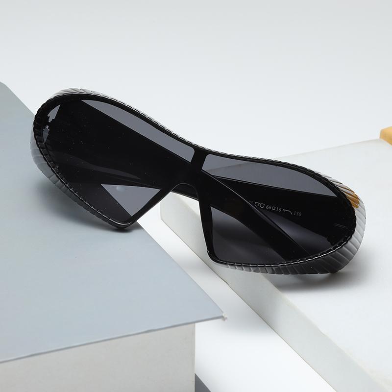 New Alien Uv Resistant Sunglasses Punk Goggles Futuristic Y2k Large Frame Integrated Sunglasses