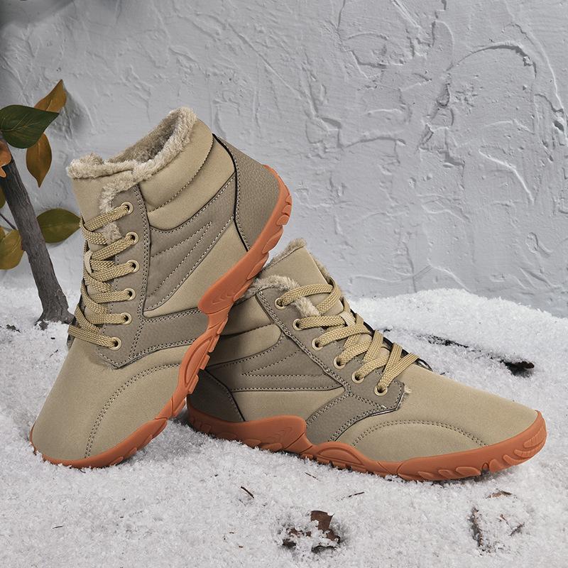 Outdoor boots Snow boots Four seasons warm hiking shoes Plush cotton shoes Warm boots Medium tube mid top cotton shoes