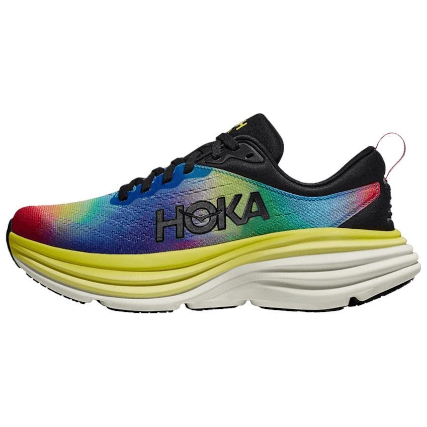 HOKA Bondi 8 Rainbow Men Sneakers Multi-Color Black 1123202-BKML