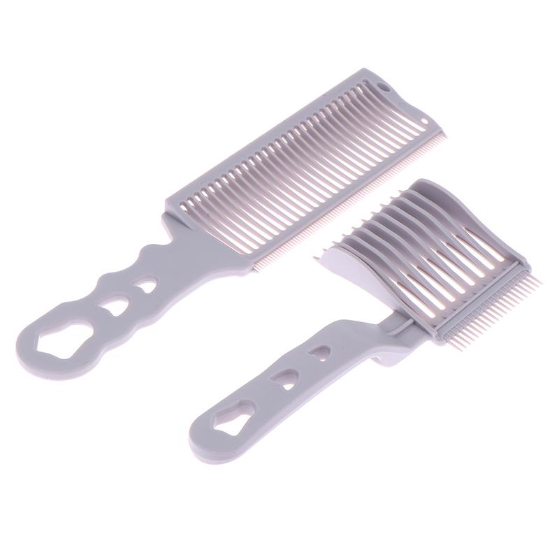 

2 шт. комплект, обновленная парикмахерская расческа для стрижки волос с плоской вершиной, мужская дуговая конструкция, изогнутая машинка для стрижки волос, расчески для салона, парикмахерские инструменты серый