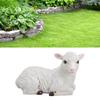 Resin Sheep Ornament Multipurpose Cute Vivid Fine Crafted Waterproof Garden Sheep Statue for Outdoor Indoor