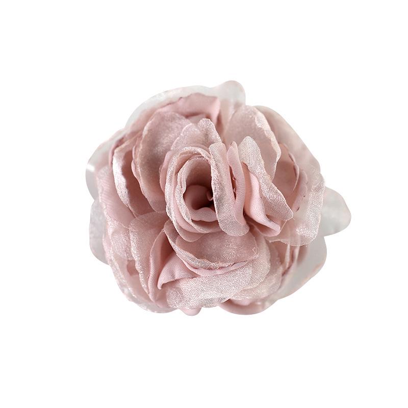 Elegant Korean Silk Gauze Flower Brooch Pin for Coats & Sweaters - Women's Professional Suit Accessory