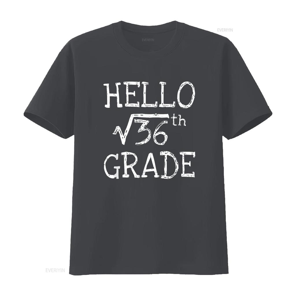 Back to school 6th Grade Square Root of 36 maths teacher T Shirt Black vintage Washed streetwear Soft designer clothes