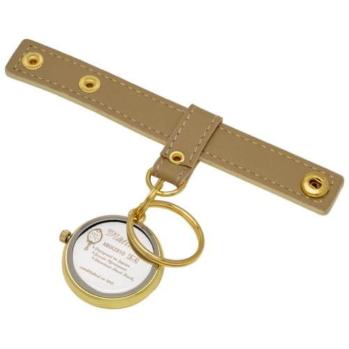 Fieldwork Women's Analog Pocket Watch with Leather Strap, Rollin Beige, MKK2510-3