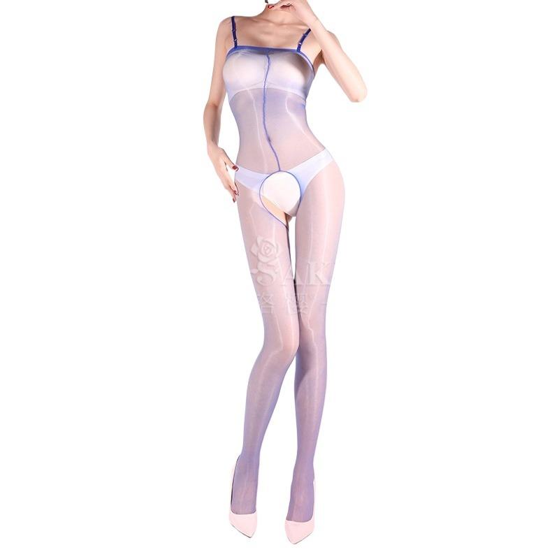 Aurora Shinny Suspender Body Stocking Tights Temptation Lingerie One-Piece Crotchless Toys For Couple Ootd Dance Self Pleasure
