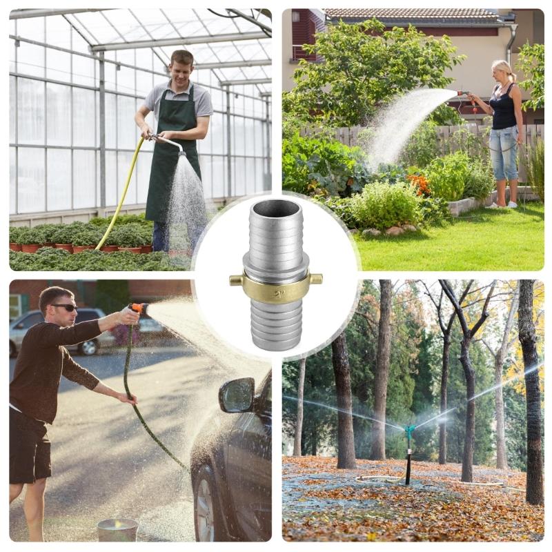 Aluminum Pin Design Pipe Fitting with 2 Inch Threads Strong Plumbing Joint Pipe Adapter for Industrial Pipe Systems