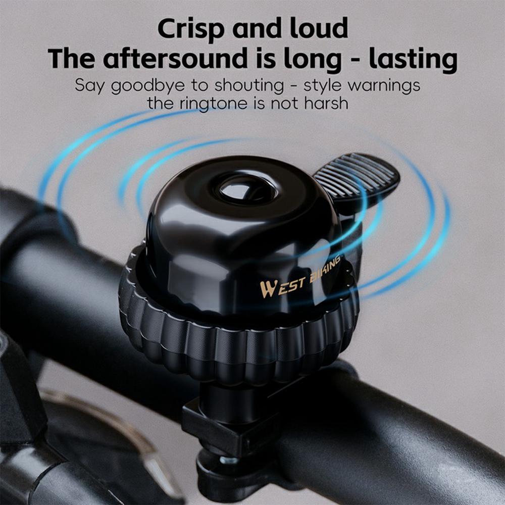 WEST BIKING YP0706068 Vintage Bicycle Copper Bell Waterproof Cycling Safety Alert for Mountain Bike