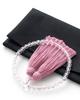 Prayer Beads for Women Traditional Crafts Supervised by Funeral Juju Funeral Informal Prayer Beads Cherry Blossom Black Pongee (Kyoto