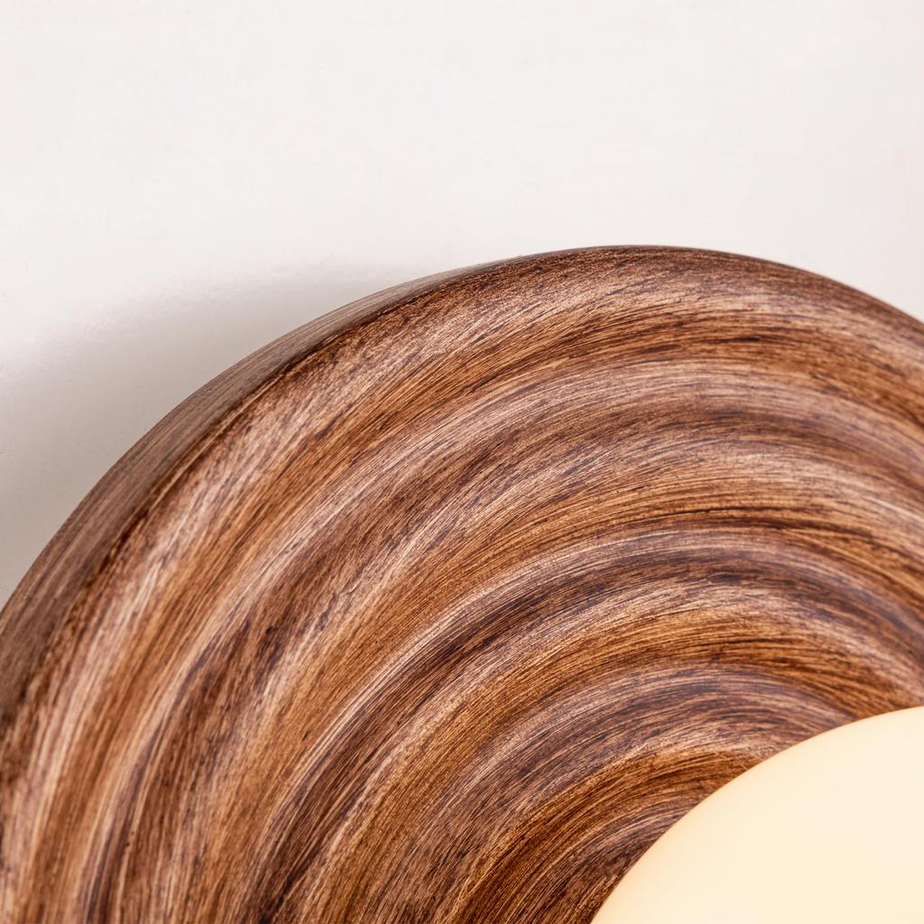 Chende Bracket Light, Resin Brown, Nordic LED Compatible, Single Light, Glass Wall Lamp, Stylish Interior Design, Retro, Japanese-Style, Wall Lamp,