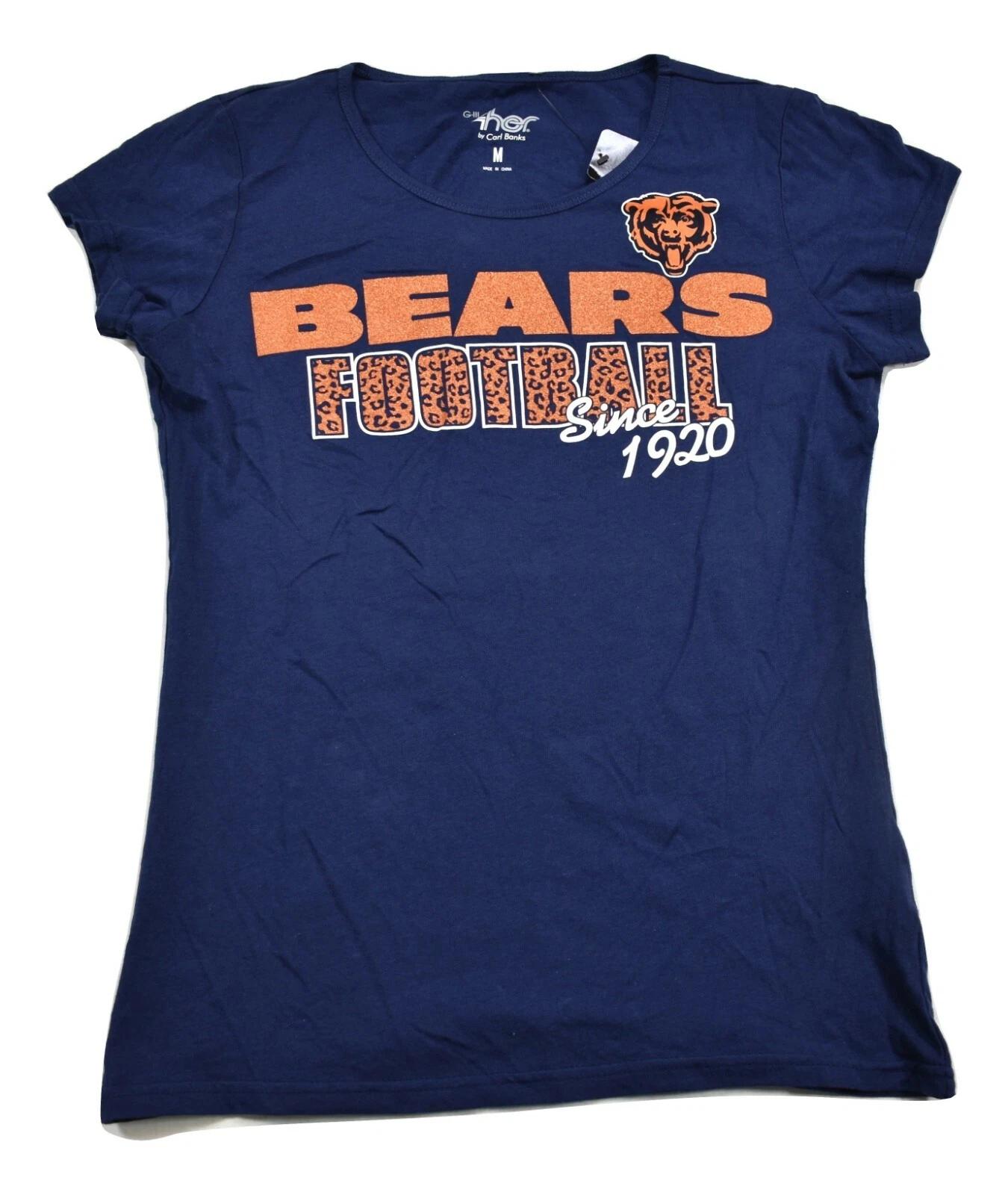 GIII By Carl Banks Womens Chicago Bears Football Since 1920 Shirt New M, L L