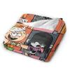 L-Loud Houses Familie Cartoon Plüsch Überwurf für Couch Sessel Sofa Bett Flugzeug Reise Flanell Tagesdecke Bettbezug
