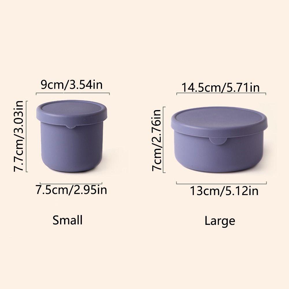 Reusable Lunch Boxes Lids Silicone Bowl Eco-friendly Freezer Molds  Kids