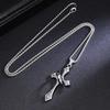 Men's Trendy Stainless Steel Ring Set & Cross Necklace