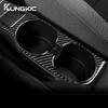 Real Soft Carbon Fiber Sticker For Subaru Impreza 2005 2006 2007 Car LHD Water Cup Frame Interior Trim Accessories